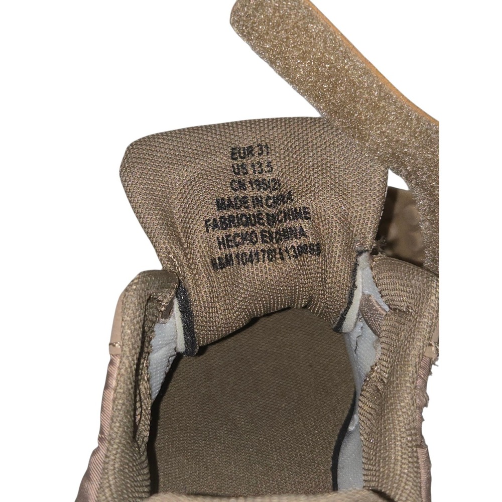 HM Kids Sneakers Taupe Brown Athletic Shoes Hook Loop Strap Size US 13.5 EUR 31 - Picture 6 of 7
